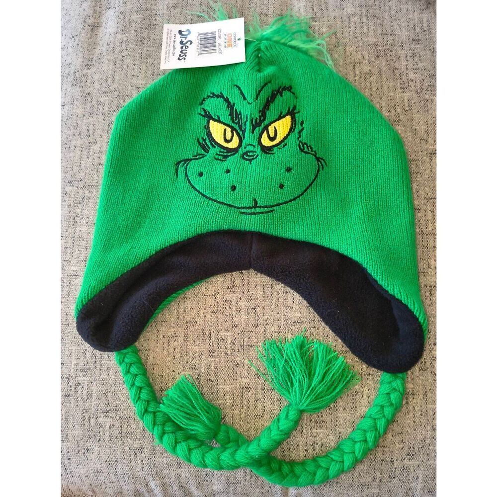 The Grinch Who Stole Christmas Winter Hat Beanie Dr Seuss 2014 Suessville NWT